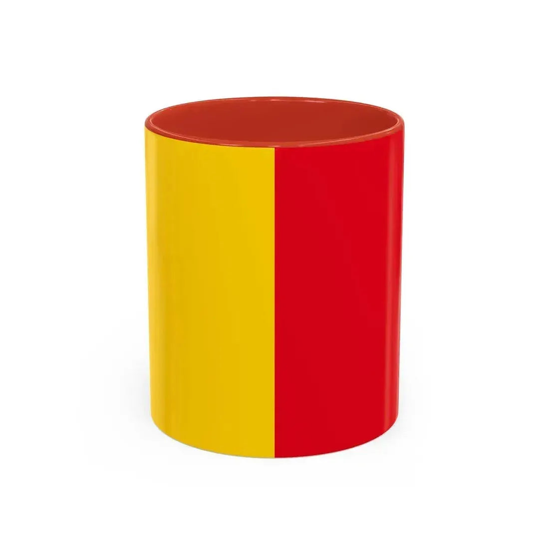 Flag of Bergamo Italy - Accent Coffee Mug 11oz Red - Go Mug Yourself