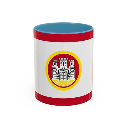Flag of Bergen Vestland Norway - Accent Coffee Mug 11oz Light Blue - Go Mug Yourself