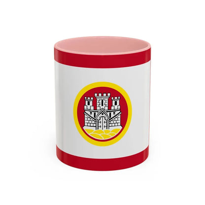 Flag of Bergen Vestland Norway - Accent Coffee Mug 11oz Pink - Go Mug Yourself
