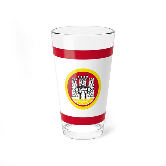 Flag of Bergen Vestland Norway - Pint Glass 16oz-16oz-Go Mug Yourself