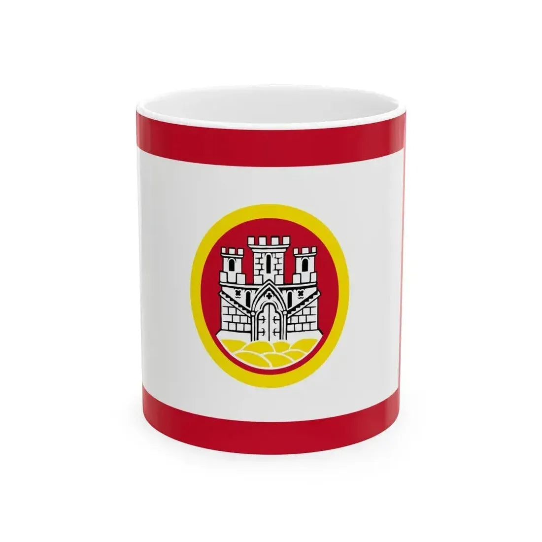 Flag of Bergen Vestland Norway - White Coffee Mug 11oz - Go Mug Yourself