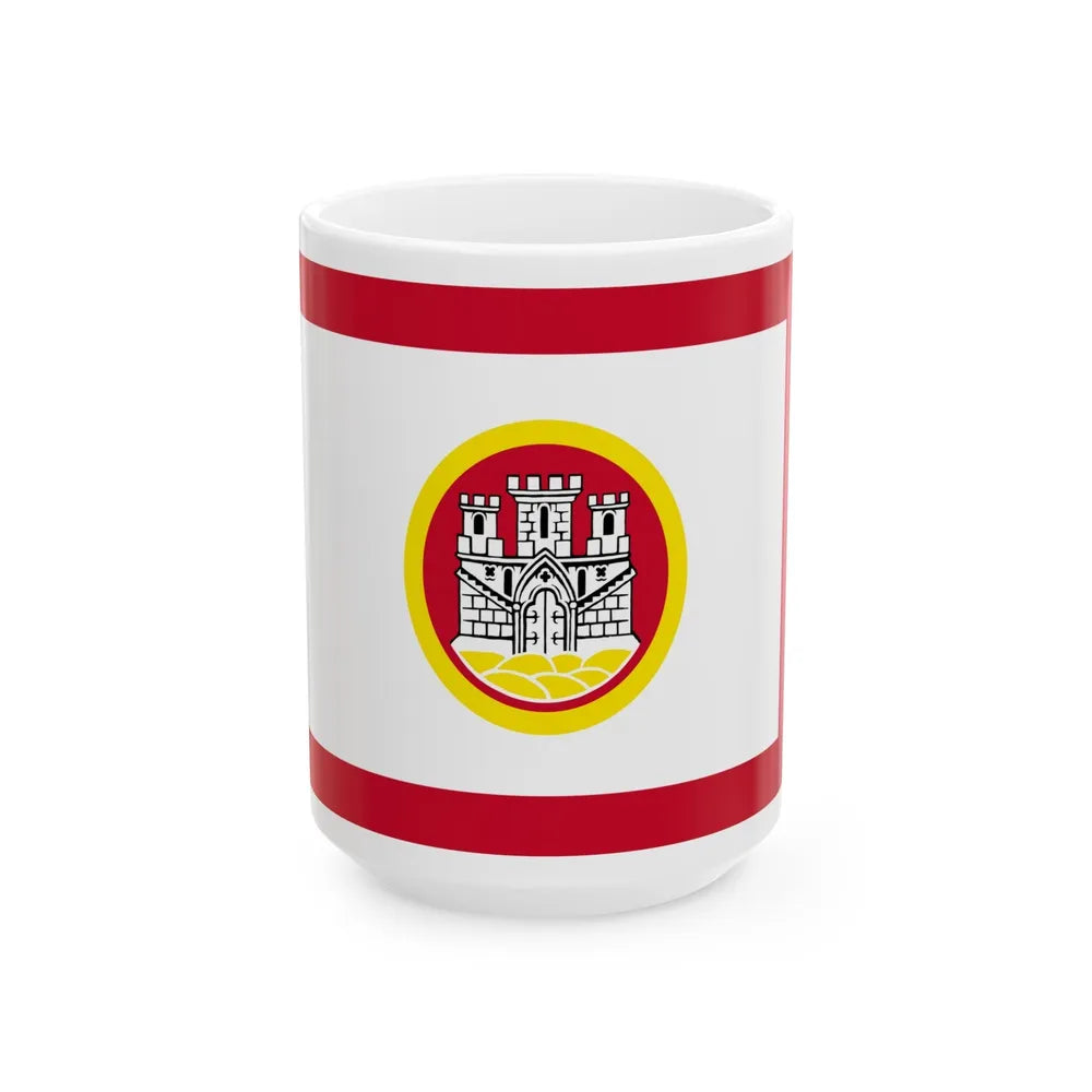 Flag of Bergen Vestland Norway - White Coffee Mug-15oz-Go Mug Yourself