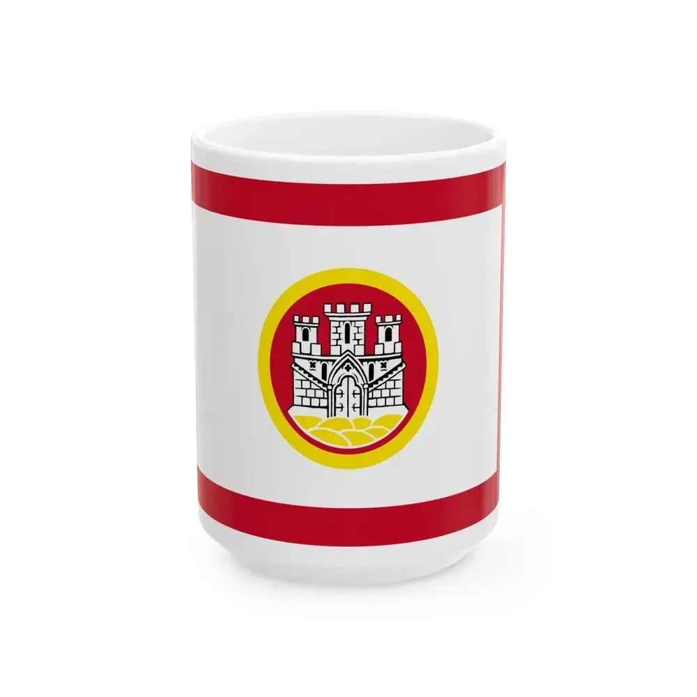 Flag of Bergen Vestland Norway - White Coffee Mug 15oz - Go Mug Yourself