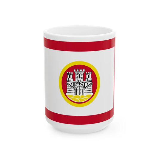 Flag of Bergen Vestland Norway - White Coffee Mug-15oz-Go Mug Yourself