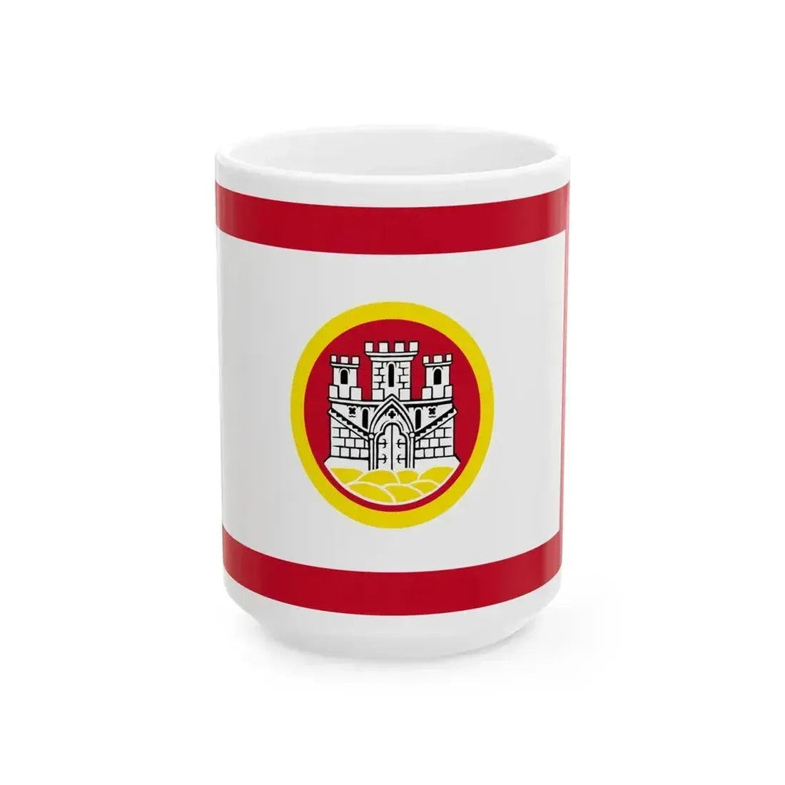 Flag of Bergen Vestland Norway - White Coffee Mug 15oz - Go Mug Yourself