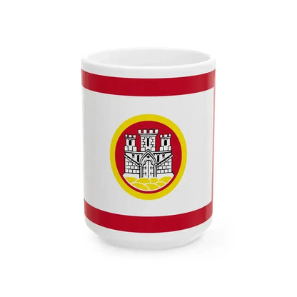 Flag of Bergen Vestland Norway - White Coffee Mug 15oz - Go Mug Yourself