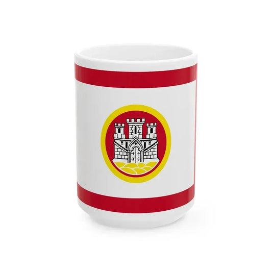 Flag of Bergen Vestland Norway - White Coffee Mug 15oz - Go Mug Yourself