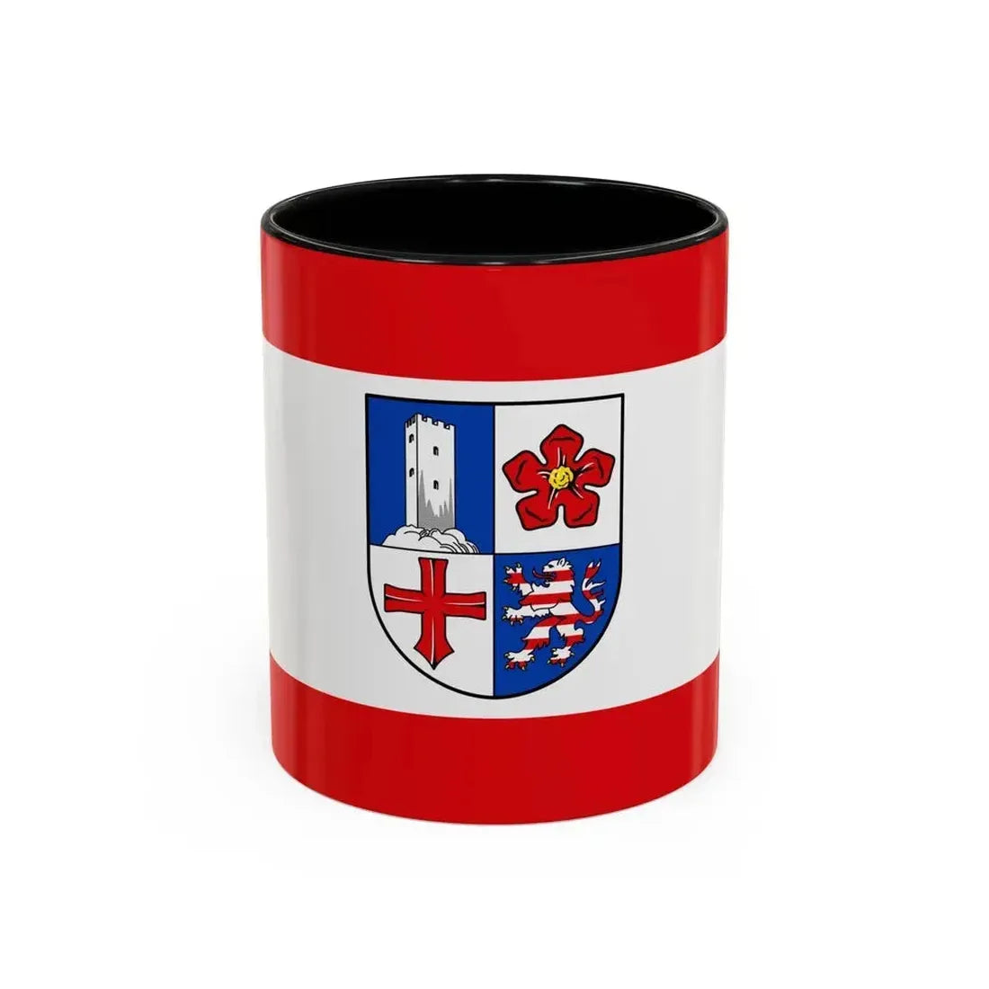 Flag of Bergstrasse Germany - Accent Coffee Mug 11oz Black - Go Mug Yourself