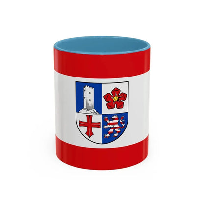 Flag of Bergstrasse Germany - Accent Coffee Mug 11oz Light Blue - Go Mug Yourself