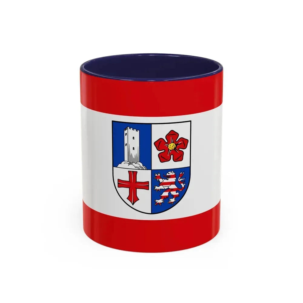 Flag of Bergstrasse Germany - Accent Coffee Mug 11oz Navy - Go Mug Yourself