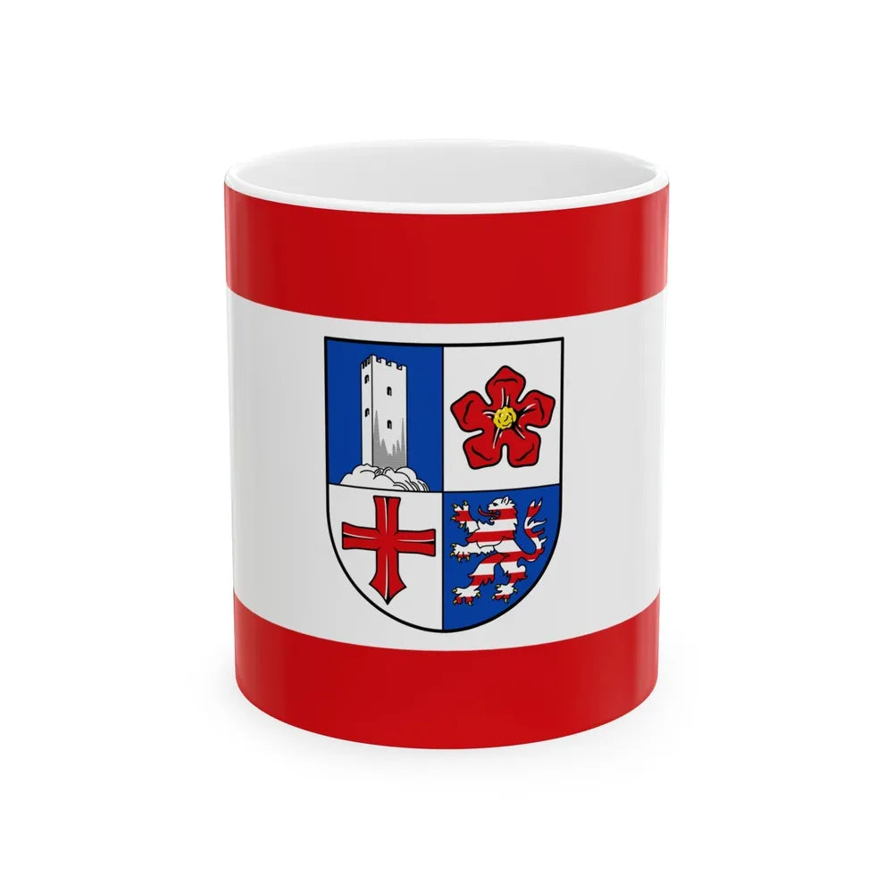 Flag of Bergstrasse Germany - White Coffee Mug-11oz-Go Mug Yourself