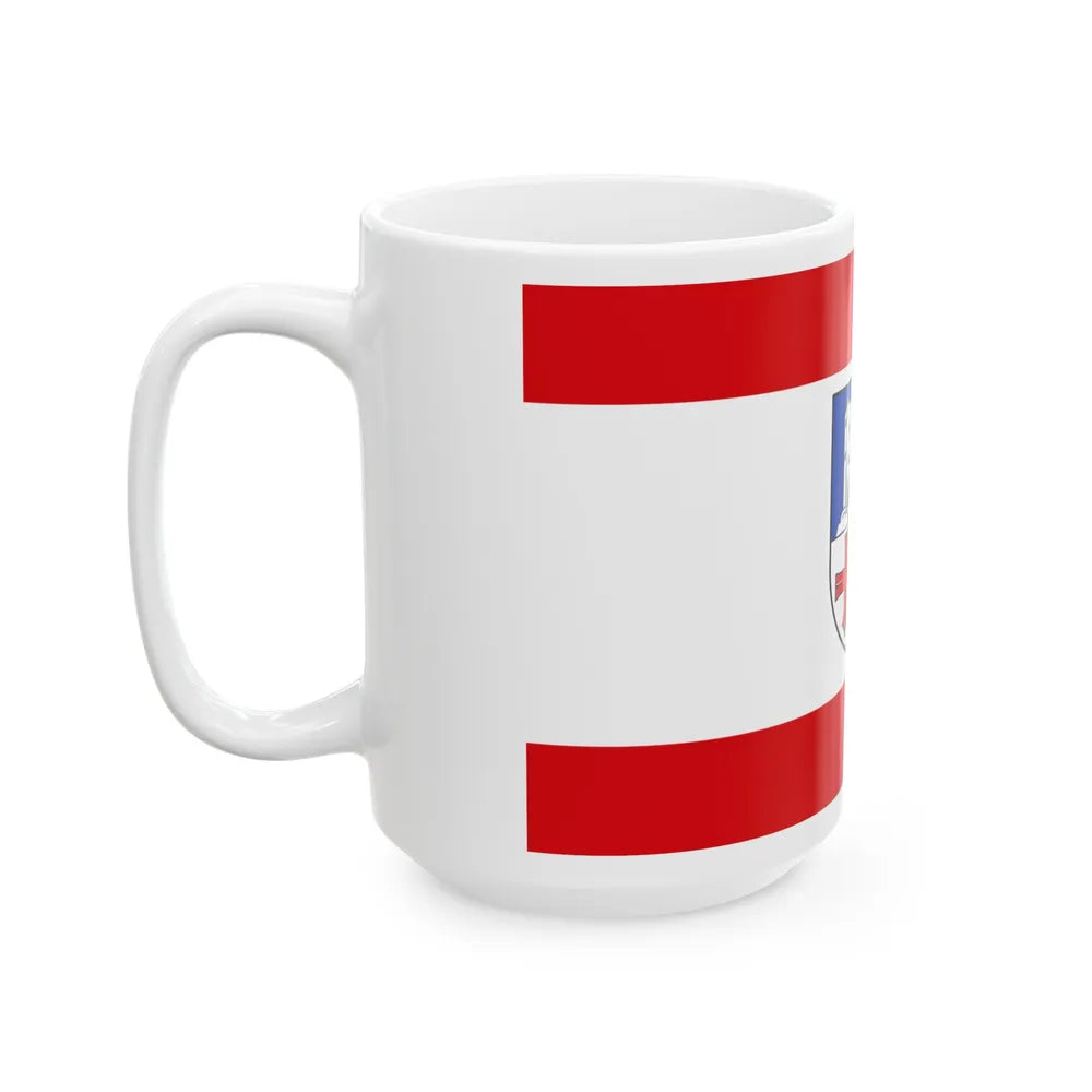 Flag of Bergstrasse Germany - White Coffee Mug-Go Mug Yourself