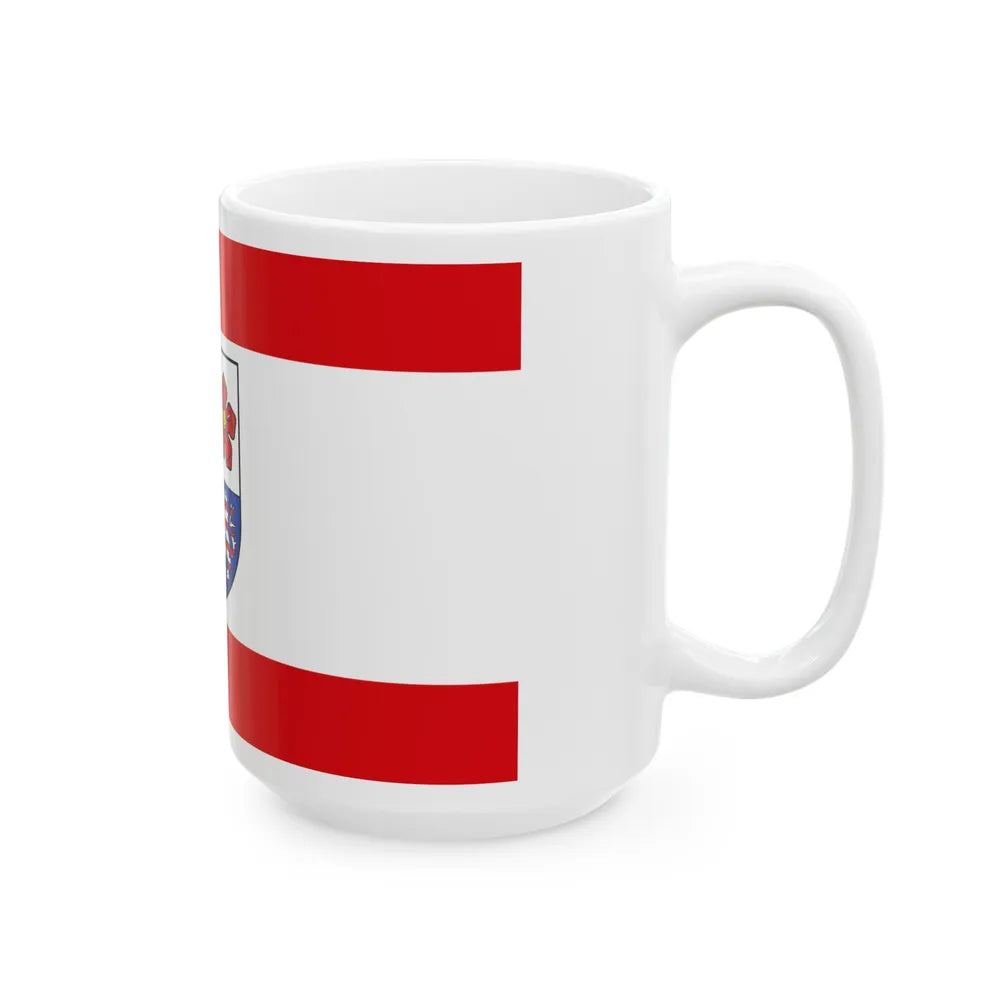 Flag of Bergstrasse Germany - White Coffee Mug-Go Mug Yourself