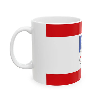 Flag of Bergstrasse Germany - White Coffee Mug-Go Mug Yourself