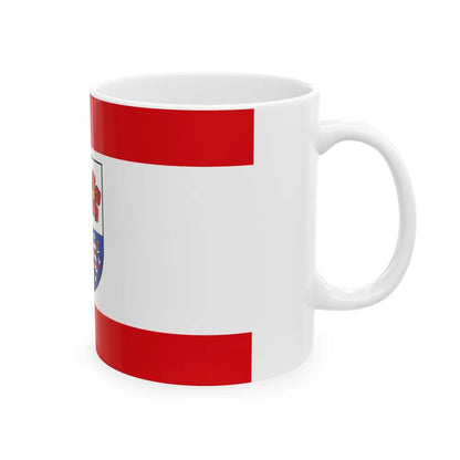 Flag of Bergstrasse Germany - White Coffee Mug-Go Mug Yourself