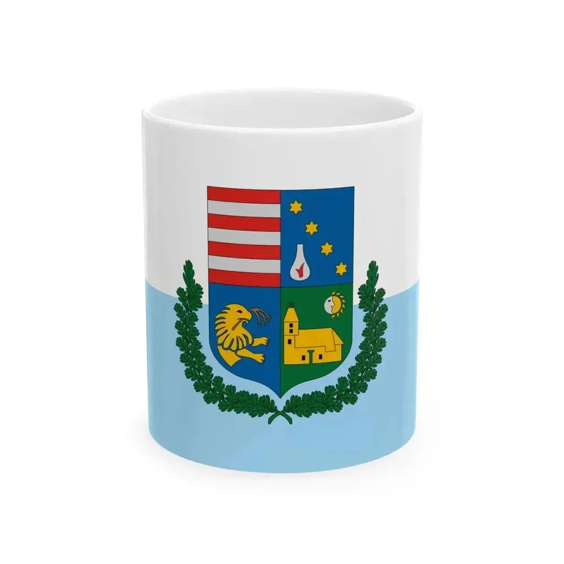 Flag of Berhida (Hungary) White Coffee Mug 11oz - Go Mug Yourself