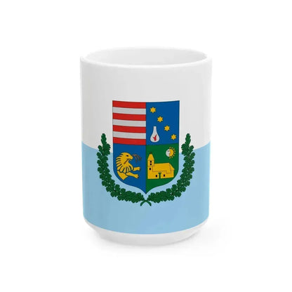 Flag of Berhida (Hungary) White Coffee Mug 15oz - Go Mug Yourself