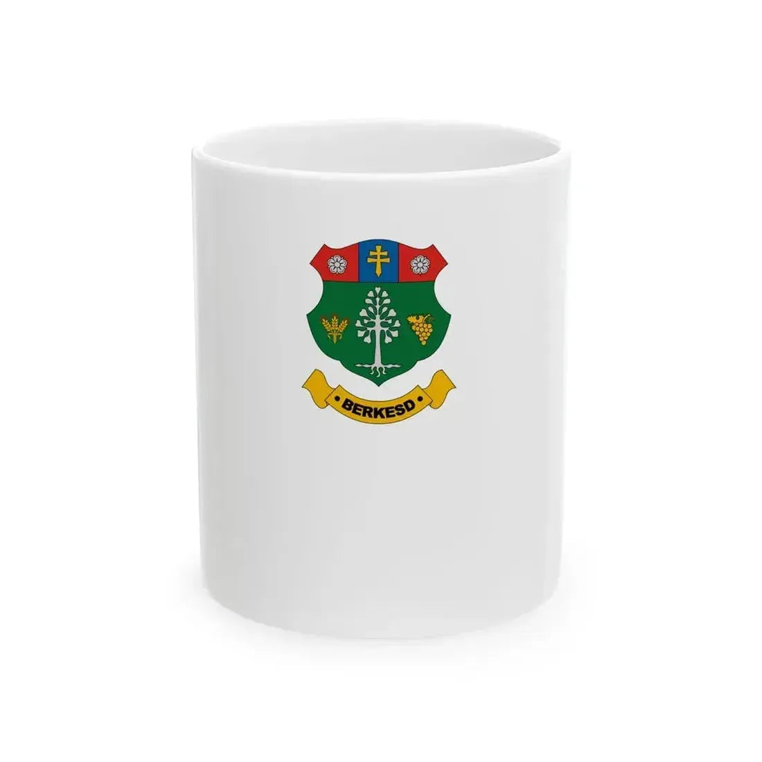 Flag of Berkesd (Hungary) White Coffee Mug 11oz - Go Mug Yourself