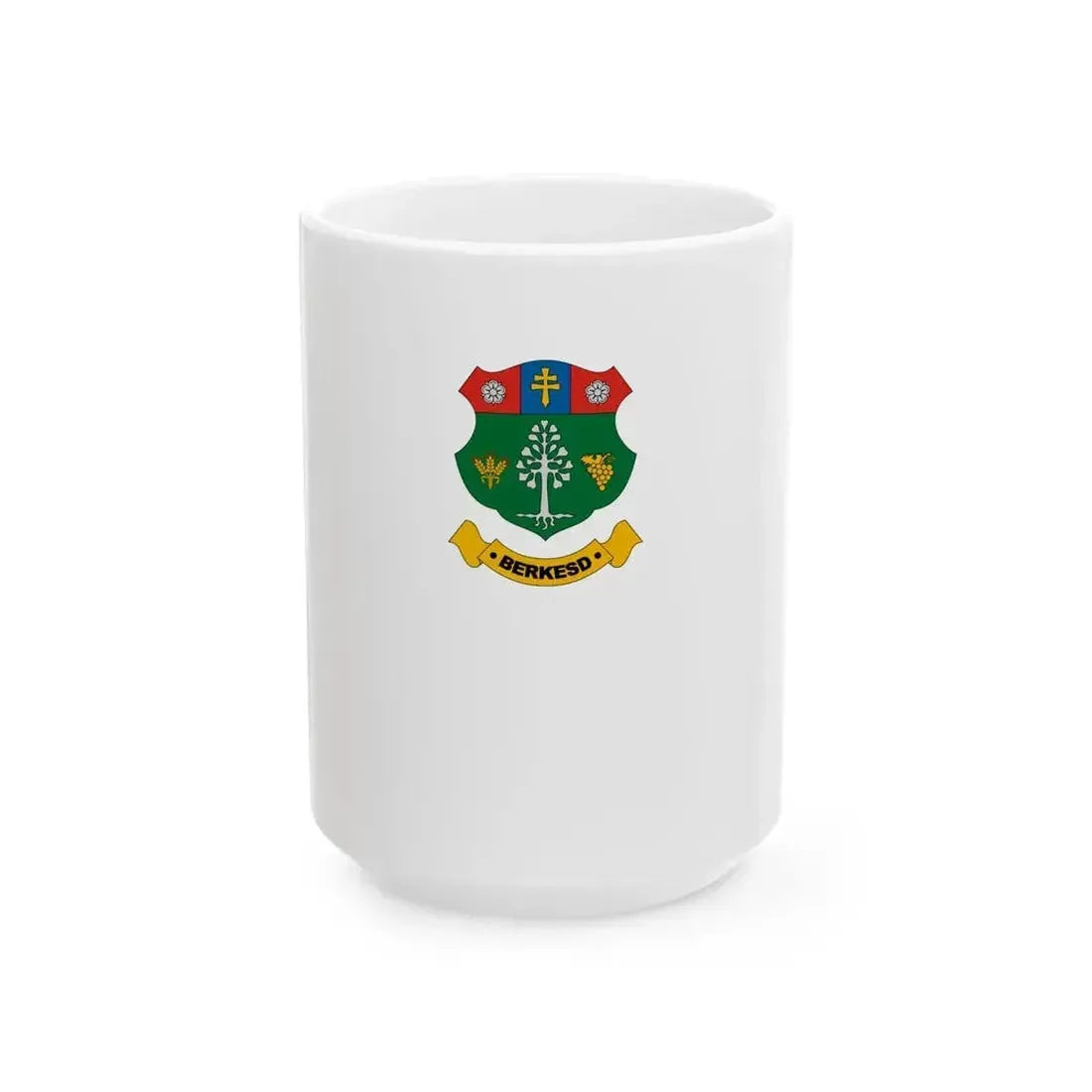 Flag of Berkesd (Hungary) White Coffee Mug 15oz - Go Mug Yourself