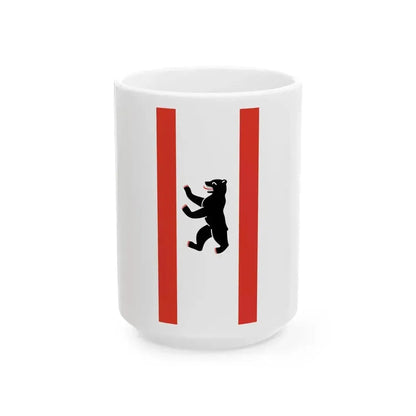 Flag of Berlin banner (Germany) White Coffee Mug 15oz - Go Mug Yourself