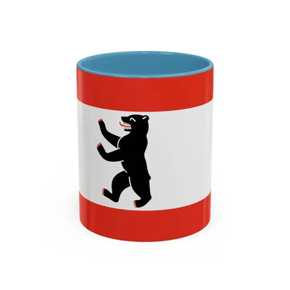 Flag of Berlin Germany - Accent Coffee Mug 11oz Light Blue - Go Mug Yourself