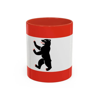Flag of Berlin Germany - Accent Coffee Mug 11oz Red - Go Mug Yourself