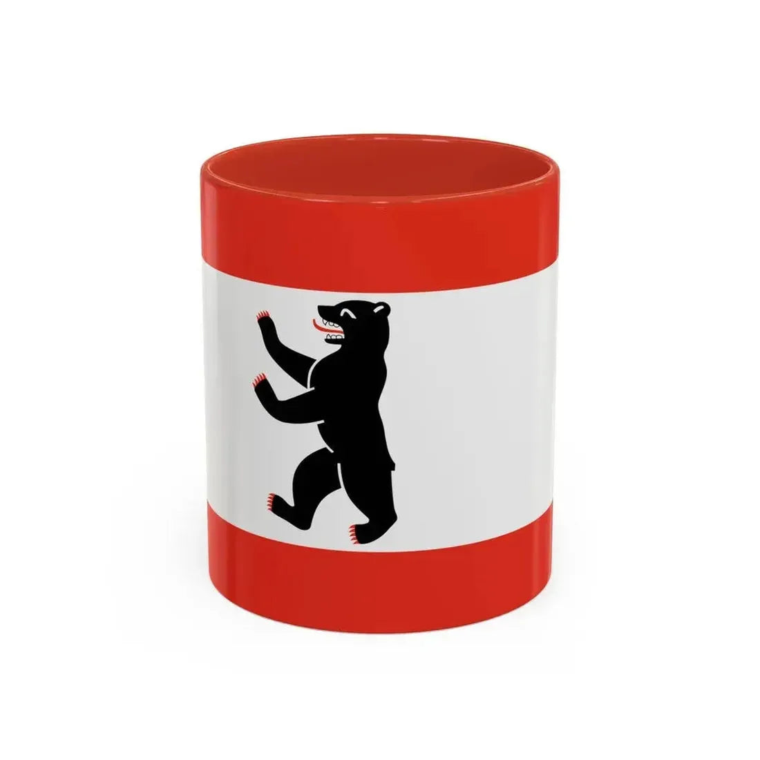 Flag of Berlin Germany - Accent Coffee Mug 11oz Red - Go Mug Yourself