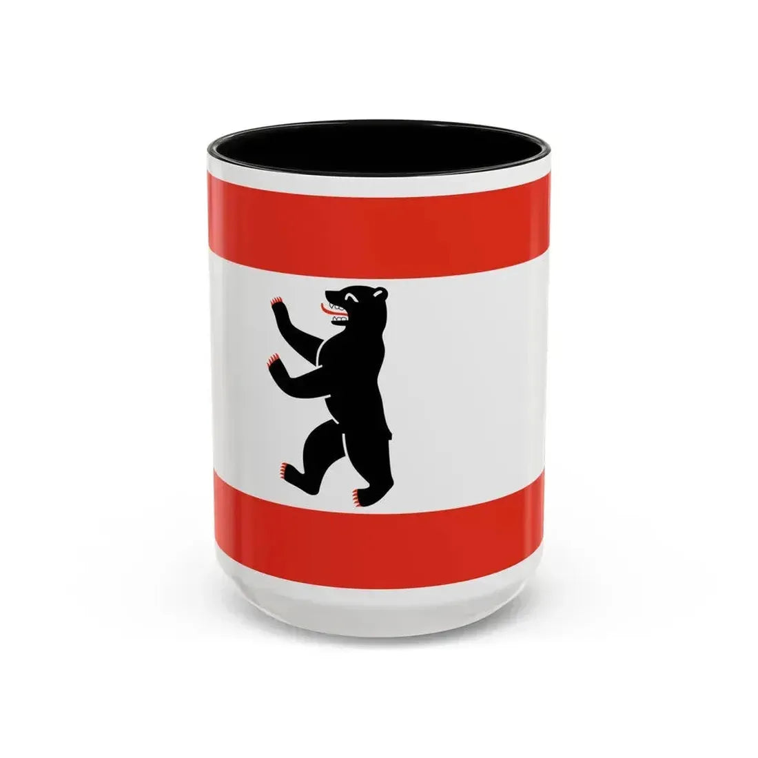 Flag of Berlin Germany - Accent Coffee Mug 15oz Black - Go Mug Yourself