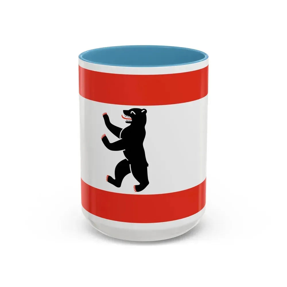 Flag of Berlin Germany - Accent Coffee Mug 15oz Light Blue - Go Mug Yourself