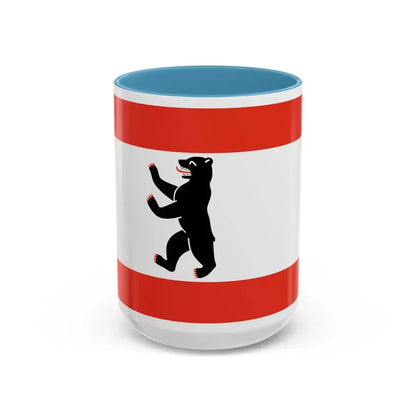 Flag of Berlin Germany - Accent Coffee Mug 15oz Light Blue - Go Mug Yourself