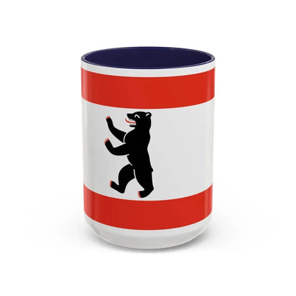 Flag of Berlin Germany - Accent Coffee Mug 15oz Navy - Go Mug Yourself