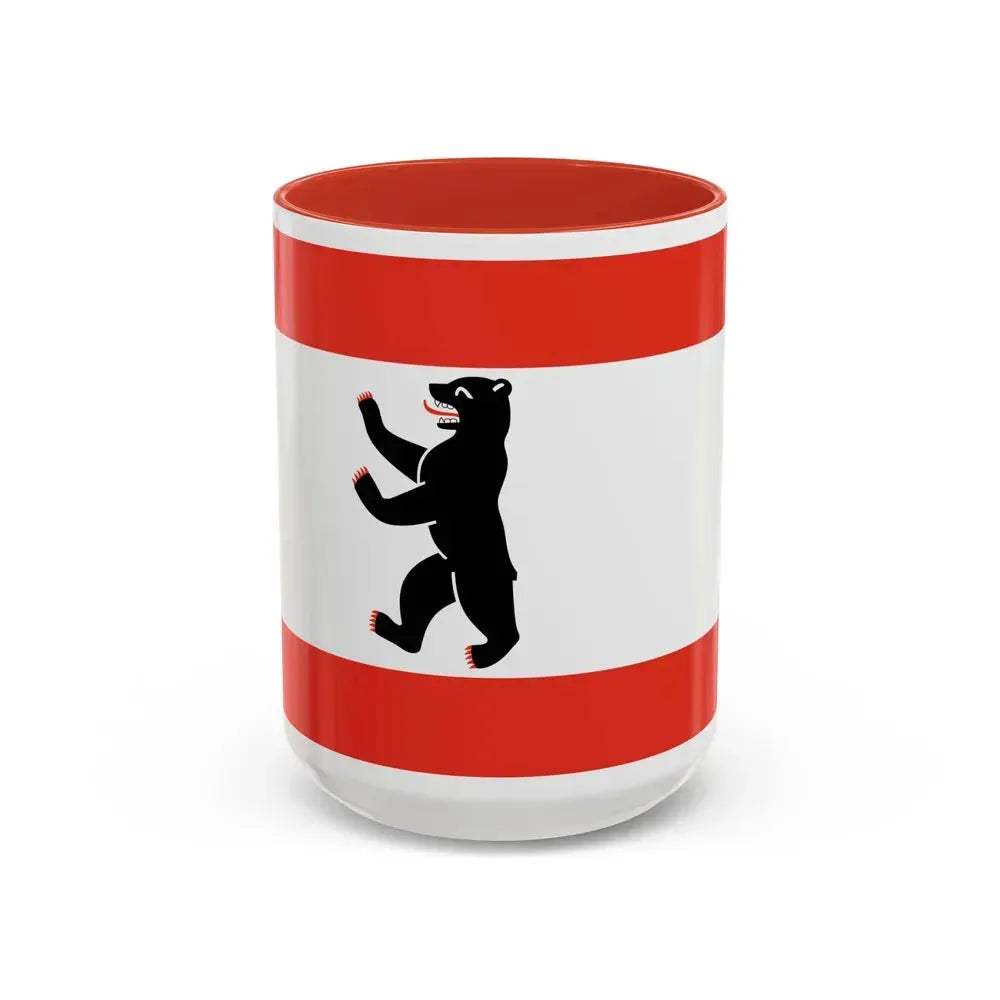 Flag of Berlin Germany - Accent Coffee Mug 15oz Red - Go Mug Yourself