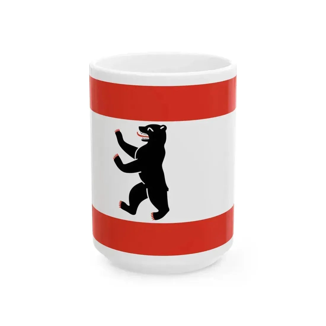 Flag of Berlin Germany - White Coffee Mug 15oz - Go Mug Yourself