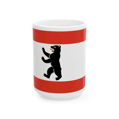 Flag of Berlin Germany - White Coffee Mug 15oz - Go Mug Yourself