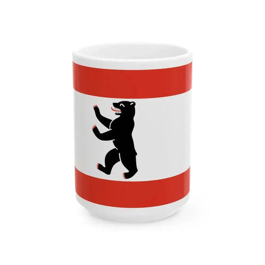 Flag of Berlin Germany - White Coffee Mug 15oz - Go Mug Yourself