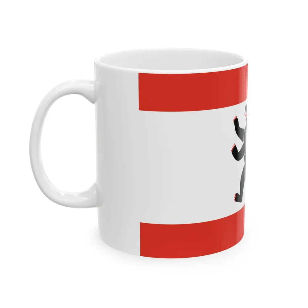 Flag of Berlin Germany - White Coffee Mug-Go Mug Yourself