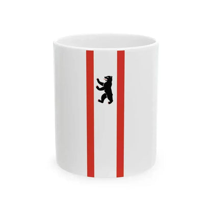Flag of Berlin hanging (Germany) White Coffee Mug 11oz - Go Mug Yourself
