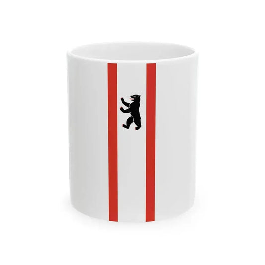 Flag of Berlin hanging (Germany) White Coffee Mug 11oz - Go Mug Yourself