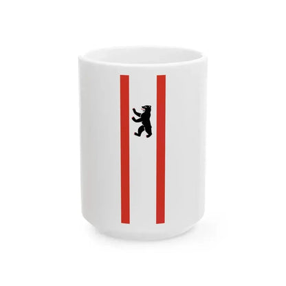 Flag of Berlin hanging (Germany) White Coffee Mug 15oz - Go Mug Yourself
