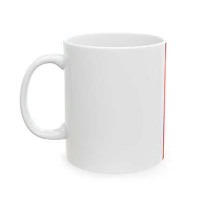 Flag of Berlin hanging (Germany) White Coffee Mug-Go Mug Yourself