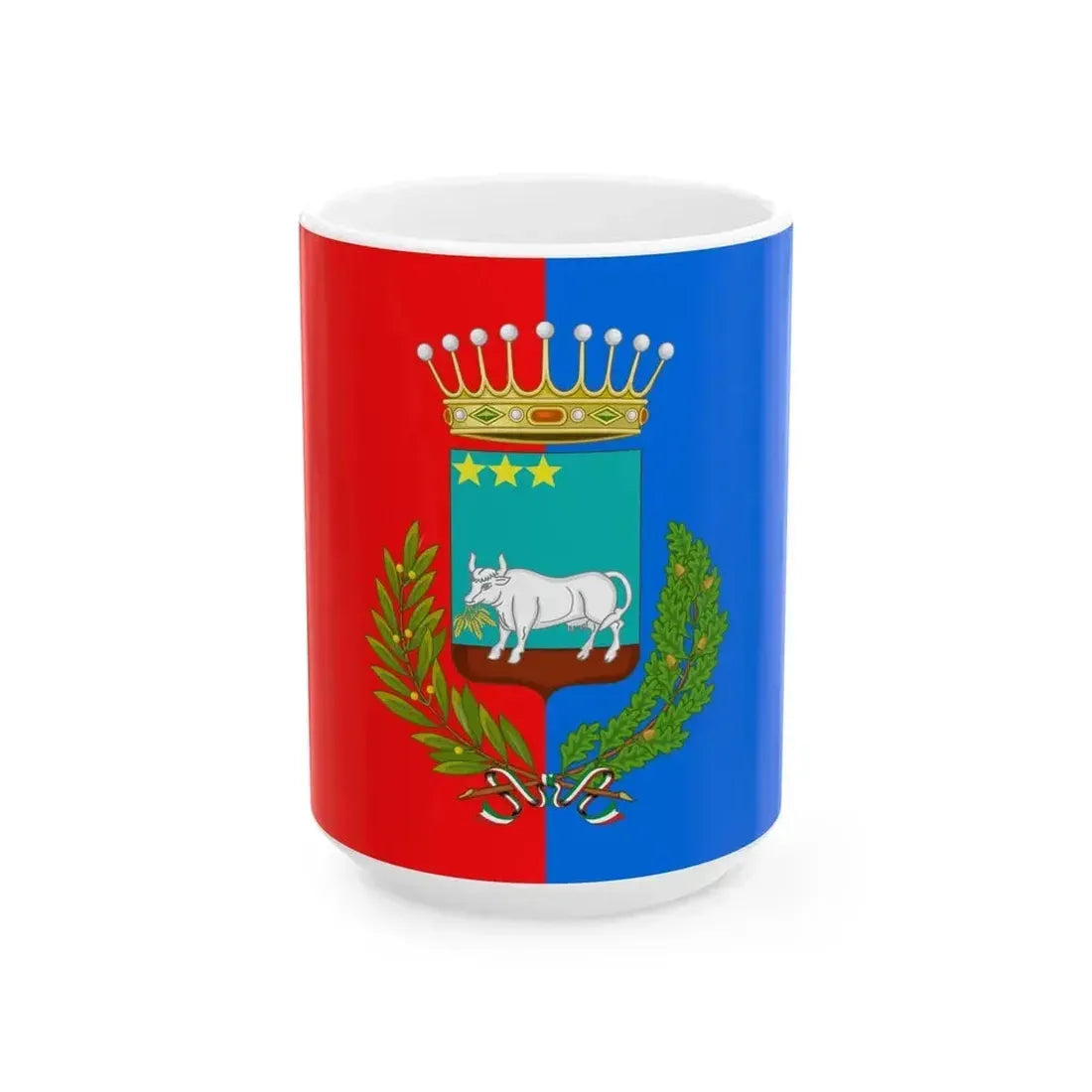 Flag of Bernalda (Italy) White Coffee Mug 15oz - Go Mug Yourself