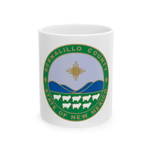 Flag of Bernalillo County New Mexico (Mexico) White Coffee Mug 11oz - Go Mug Yourself