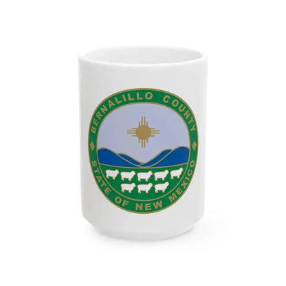 Flag of Bernalillo County New Mexico (Mexico) White Coffee Mug 15oz - Go Mug Yourself