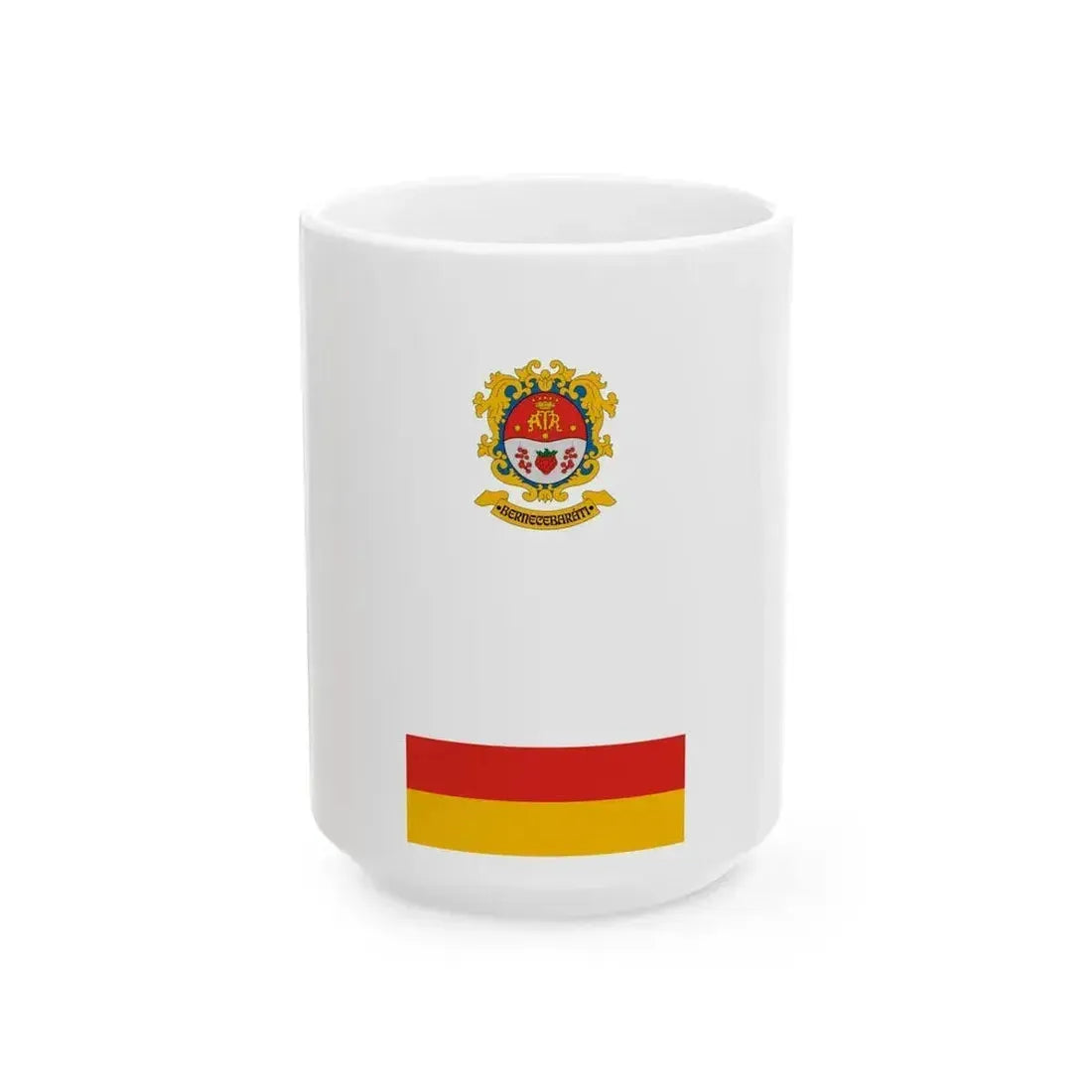 Flag of Bernecebarati vertical (Hungary) White Coffee Mug 15oz - Go Mug Yourself