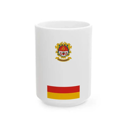 Flag of Bernecebarati vertical (Hungary) White Coffee Mug 15oz - Go Mug Yourself
