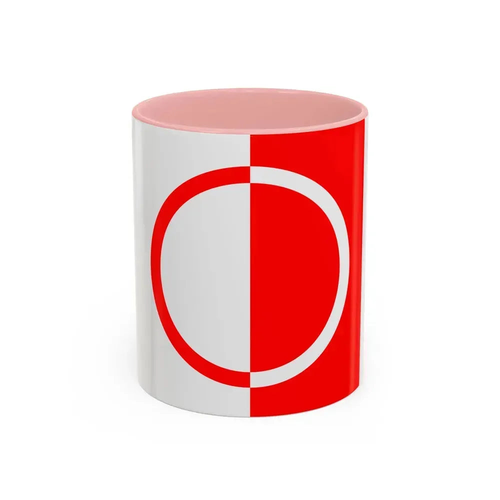 Flag of Bettens Switzerland - Accent Coffee Mug 11oz Pink - Go Mug Yourself