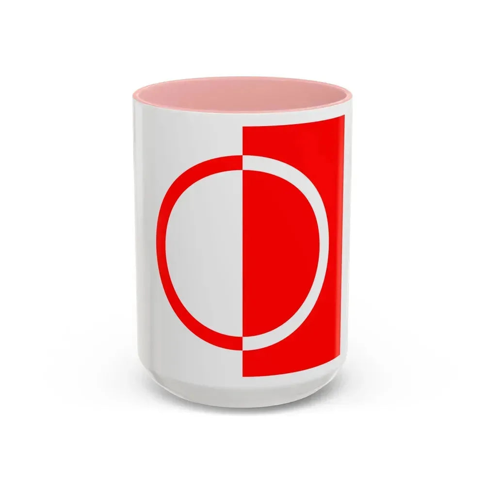 Flag of Bettens Switzerland - Accent Coffee Mug 15oz Pink - Go Mug Yourself