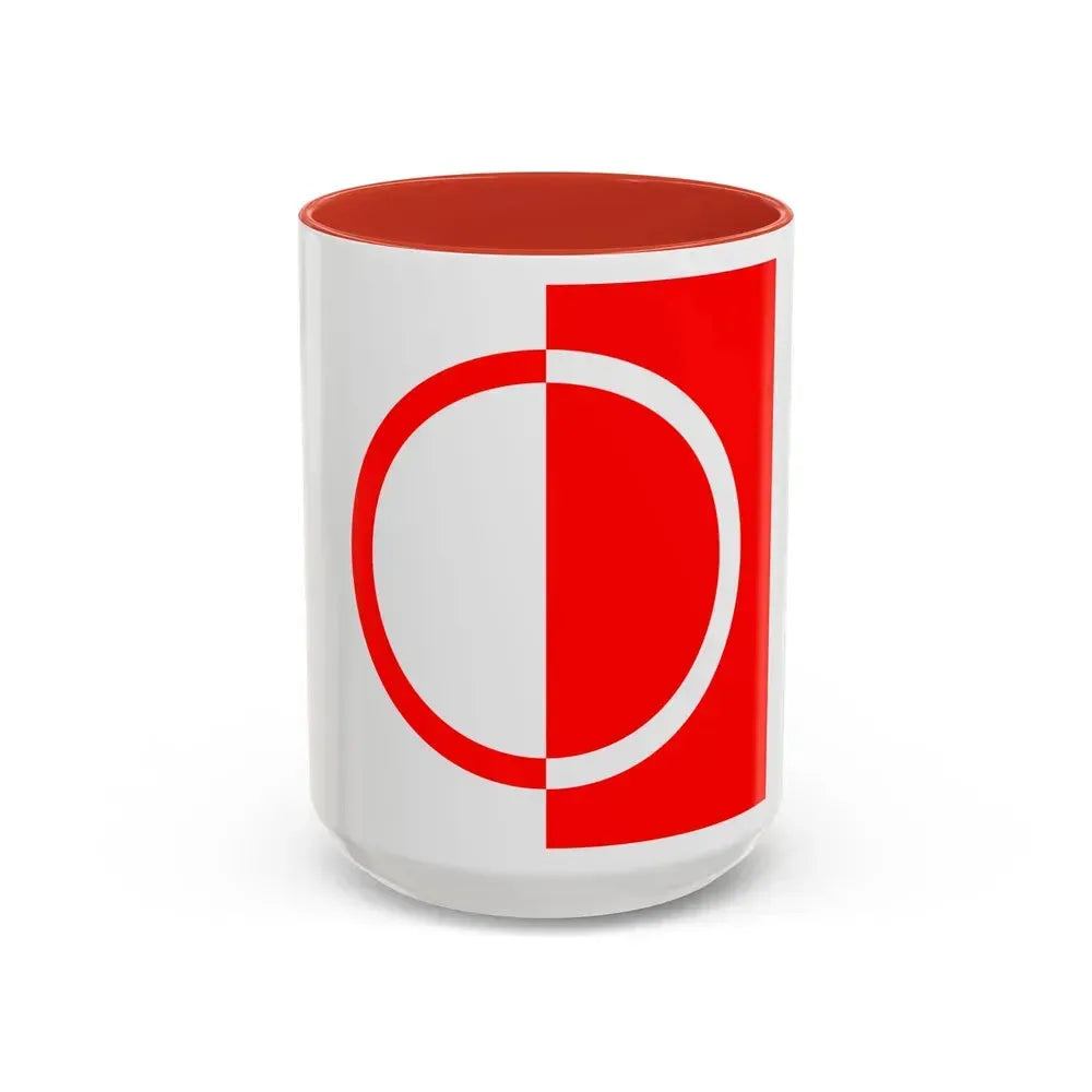 Flag of Bettens Switzerland - Accent Coffee Mug 15oz Red - Go Mug Yourself