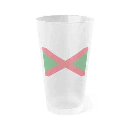 Flag of Bexhill UK - Frosted Pint Glass 16oz 16oz Frosted - Go Mug Yourself