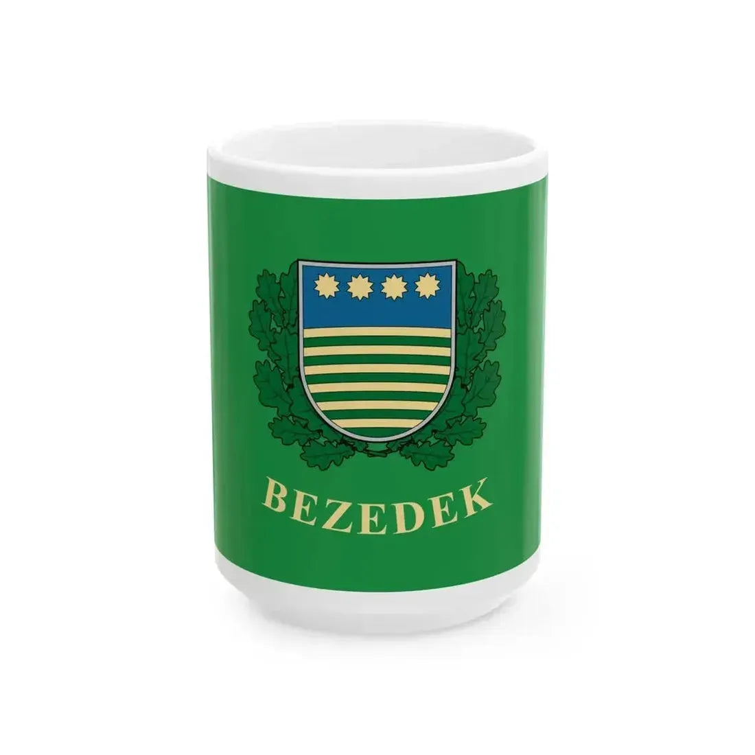 Flag of Bezedek (Hungary) White Coffee Mug 15oz - Go Mug Yourself